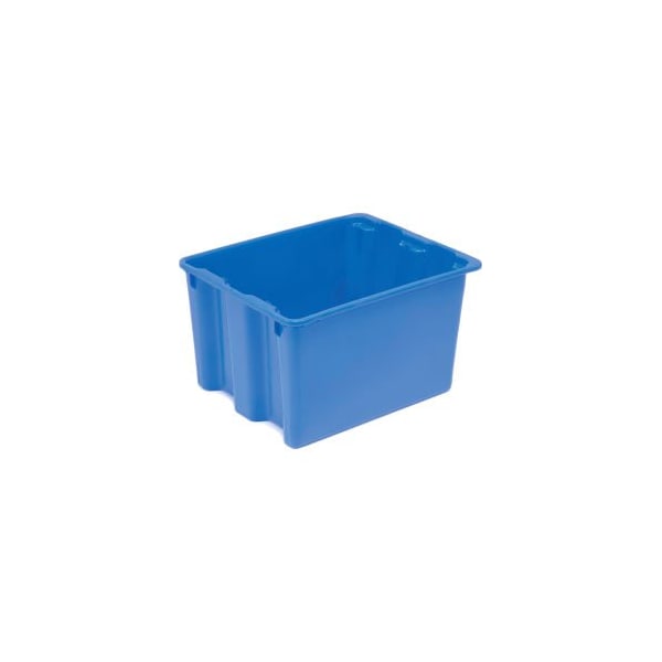 Storage Container, 21 in L x 17 in W x 12 in H, Blue, Polyethylene, 5 PK